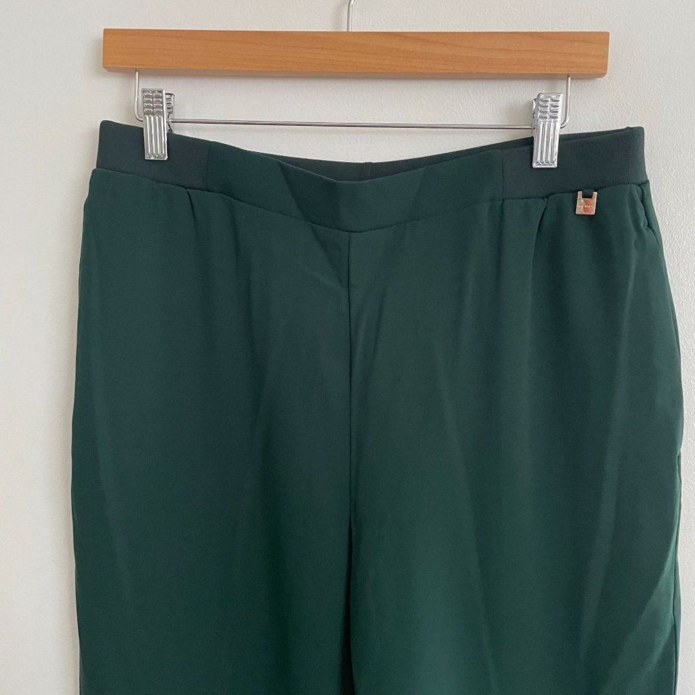 Ted Baker Aliadd Rib Detail Jogger Trouser Pants Green US 8-10 Career NWT - Picture 6 of 13